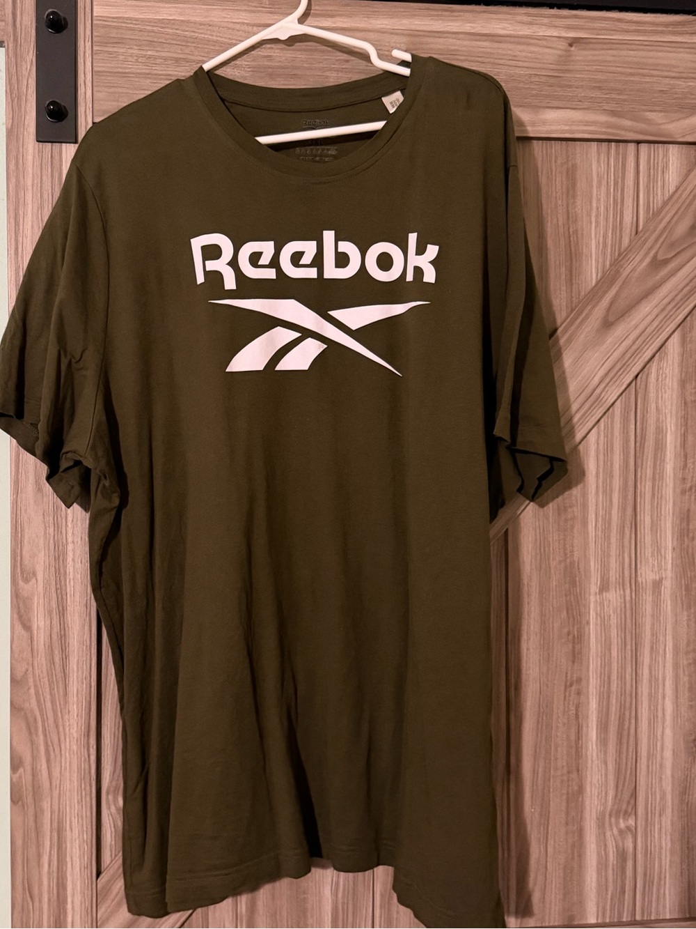 Reebok Olive Green Short Sleeve Logo Tee